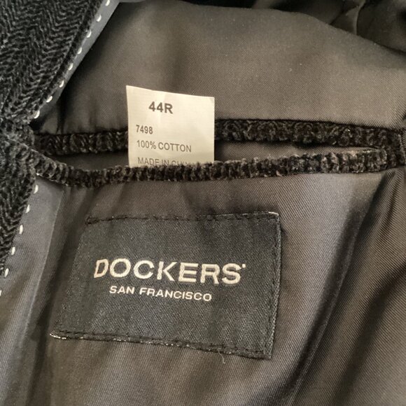 Dockers Mens Corduroy Blazer Jacket Size 44R Brown Suit Coat Lined - Picture 10 of 10